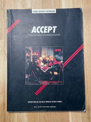ACCEPT RUSSIAN ROULETTE BAND SCORE JAPAN GUITAR TAB Wolf Hoffmann Jorg Fischer