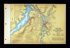 1948 USACE Map Champlain Canal New York Hudson River South Bay Whitehall NY VT