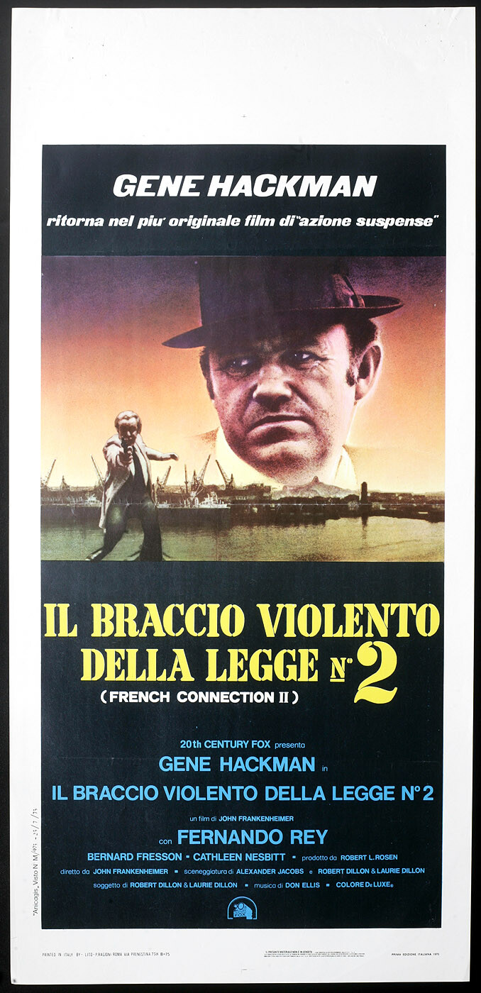 Locandina originale film Il braccio violento della legge Nº 2 (1975) - Regia di John Frankenheimer