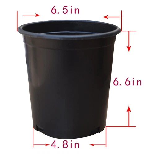 1-15Gallon Premium Black Plastic Nursery Plant Container Garden Planter Pots