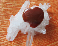 Karneol Herz, Größe ca. 3,5 x 4 cm, Gewicht ca. 33 g