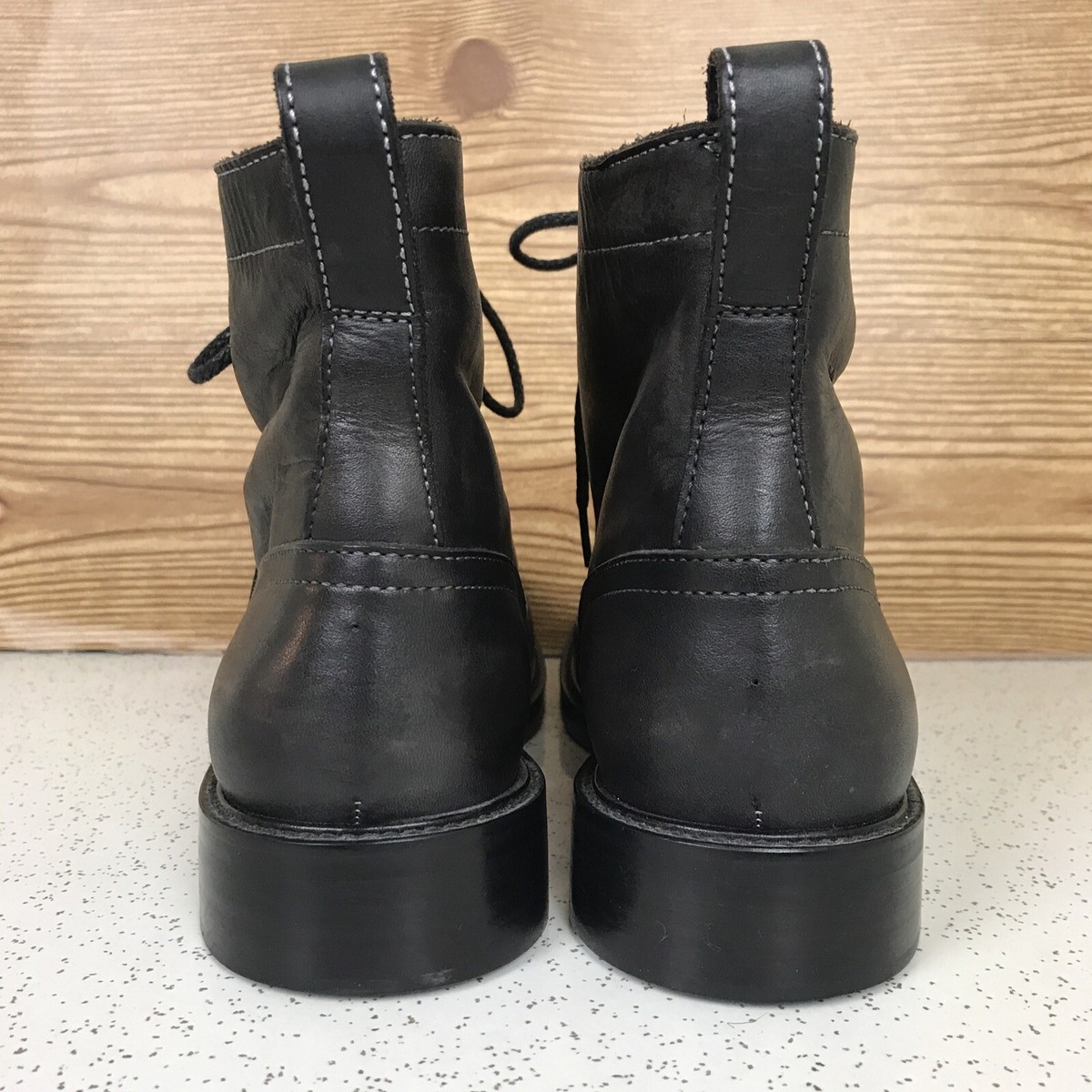 Junya Watanabe Comme des Garcons Men Lace-Up Boots Black Japan-XS