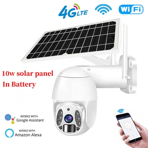 Solar Surveillance Camera Wifi/4G Solar Wireless Video Camera 2 Way Audio CA