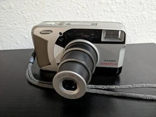 Samsung Maxima Zoom 105XL 35mm Film Camera Cam Point And Shoot WORKS