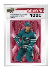 2024-25 UD Shakir Mukhamadullin Clear Cut Population Count 1000 San Jose Sharks