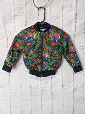 Chaqueta forrada de vellón con estampado de tigre azul marino Kenzo Kids 98 cm talla 3A