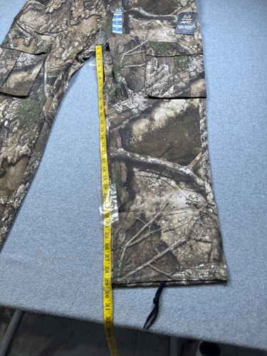 Realtree APX Mens Camo Pants XL 40-42 6 Pocket Cargo Pants Side Elastic - Picture 4 of 10