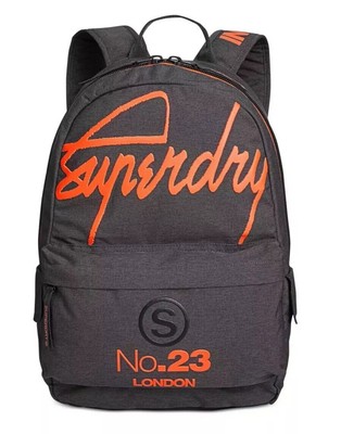 superdry backpack black orange