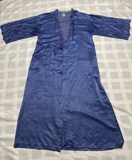 Vintage Miss Dior Robe Blue Embroidered Sleeves.