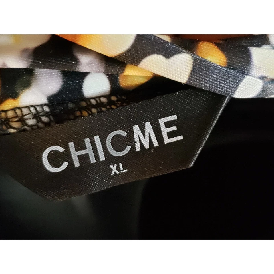 Mono Chicme para mujer XL negro a lunares cuello falso encaje inserción hombro frío Foto 3 de 4