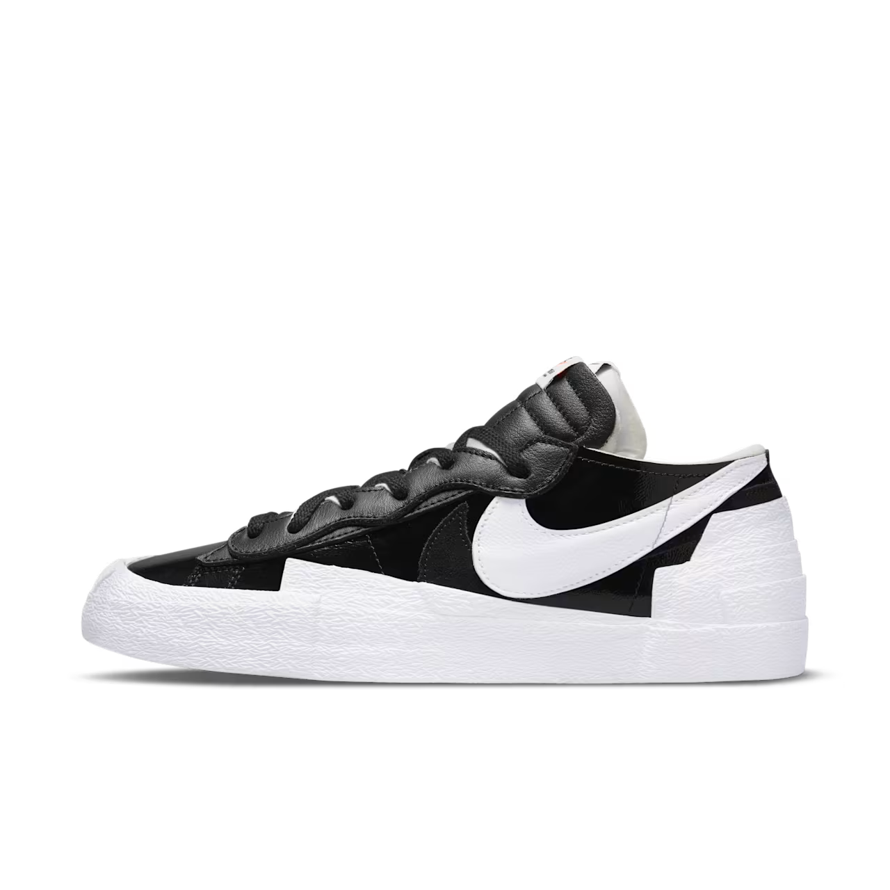 SACAI X NIKE Nike Blazer Low x Sacai DM6443 001 Uomo 11 Nero Scarpe Pelle Verniciata GBNC205