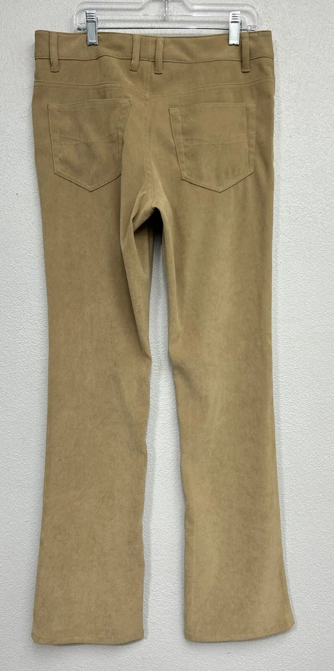 Pantalones Vintage Z Cavaricci Tostado Imitación Gamuza Sensación Bootcut Retro y2k 31x32 Foto 2 de 4