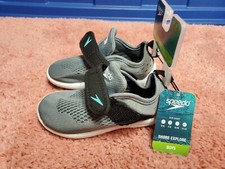 Speedo Shore Explore Water Shoes Boys Swim Shoes Gray Sz S 5-6 Kids NWT