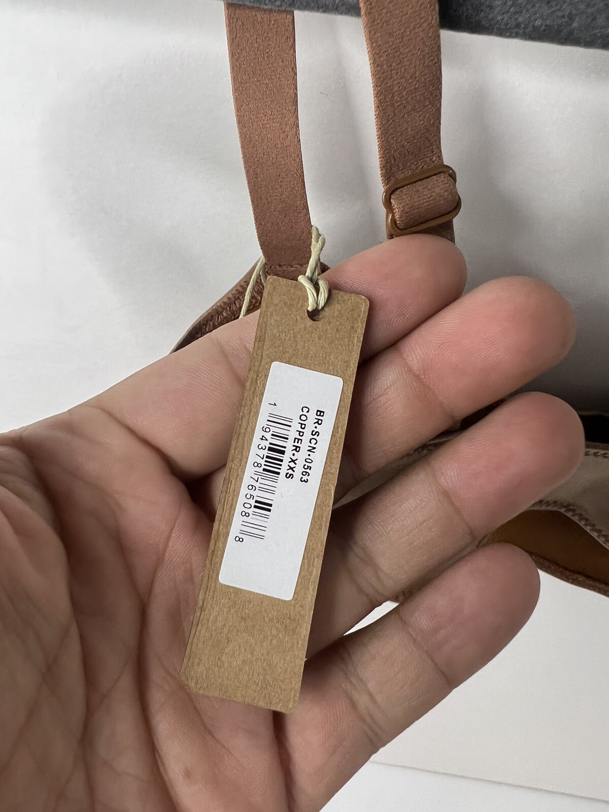 Skims Wet Jersey Scoop Bralette in Copper SZ XXS SOLD OUT image 5