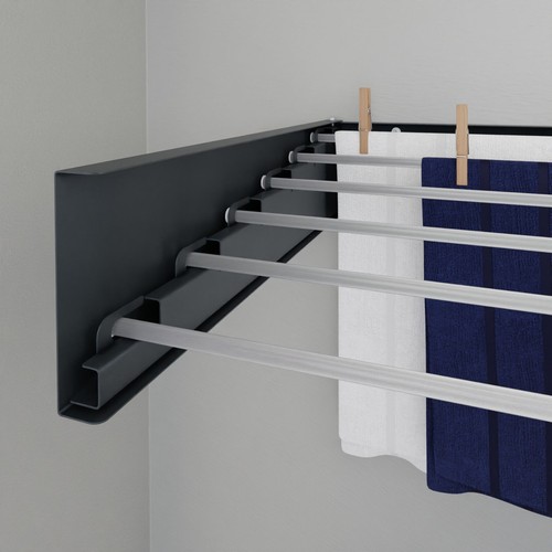Wall Mounted Clothes Hanger Foldable Towel Rack | Hot Flow - Glide - Picture 25 of 74