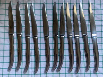11 Virgule Steakmesser / Messer Edelstahl Amefa