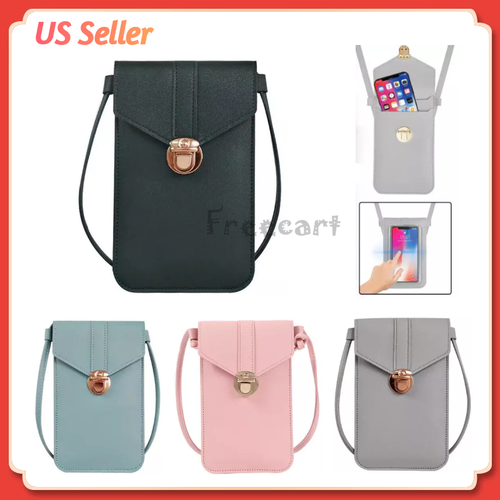 Touch Screen Wallet Pouch Womens Leather Purse Cell Phone Shoulder