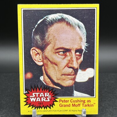 Peter Cushing as Grand Moff Tarkin 181 Yellow 1977 Topps Star Wars