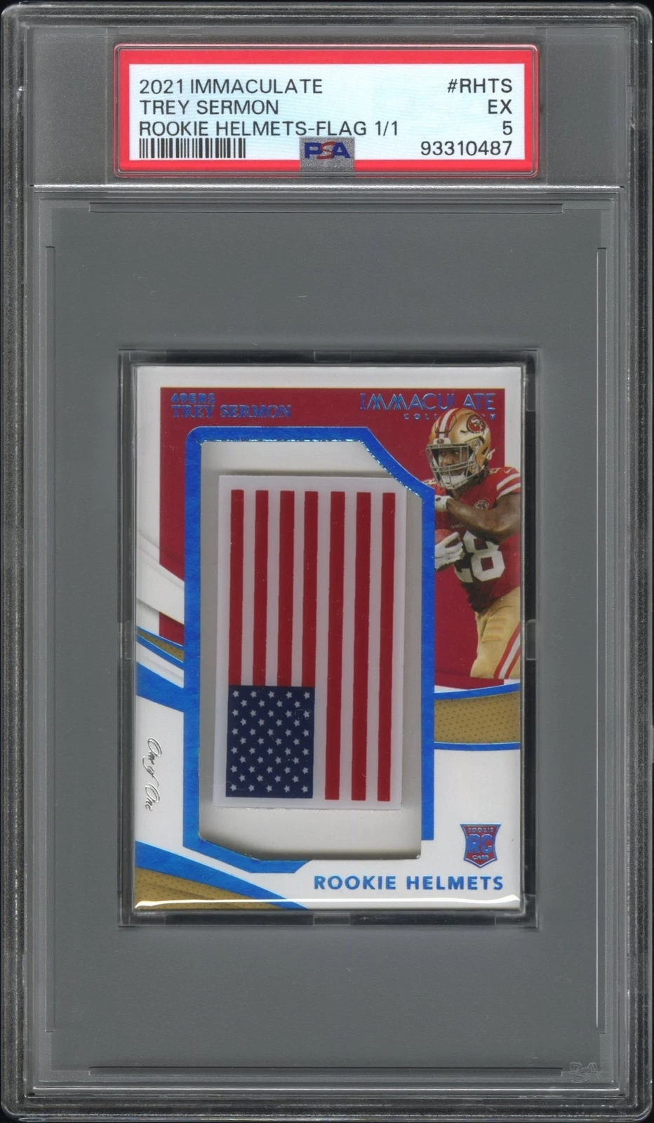 Trey Sermon Panini Immaculate Collection Rookie Helmets #RHTS Flag 1/1
