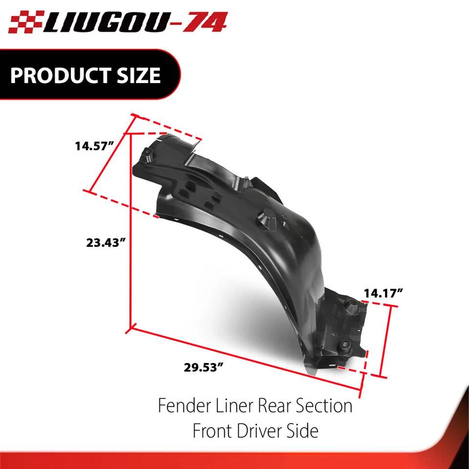 Front Fender Liner Black Rear Section Left Driver Side Fit For 2012-2015 BMW X1 Foto 3 de 4