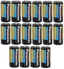 16 Pcs Panasonic CR123A CR123 Lithium 3V Photo Battery Expires 2027