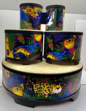 REMO Kids Percussion Rain Forest Gathering Drum Set 22 , 2-10 , Bongo Set ,Stix