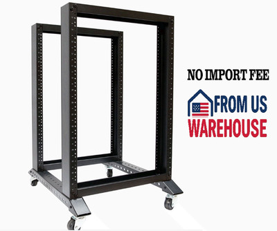 15U 4 Post Open Frame 19'' Server/Audio Rack 24'' Deep 800MM