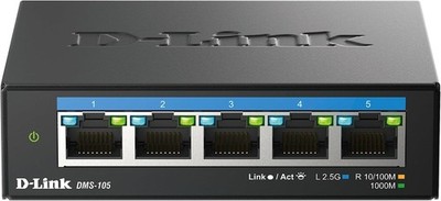 D-Link DMS-105 5-Port Multi-Gigabit Unmanaged Desktop Switch 2.5G Ports