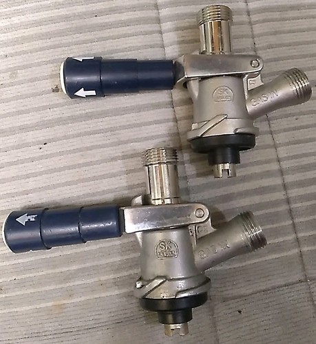 Micro Matic S-Type Keg Coupler Beer Tap Blue Handle