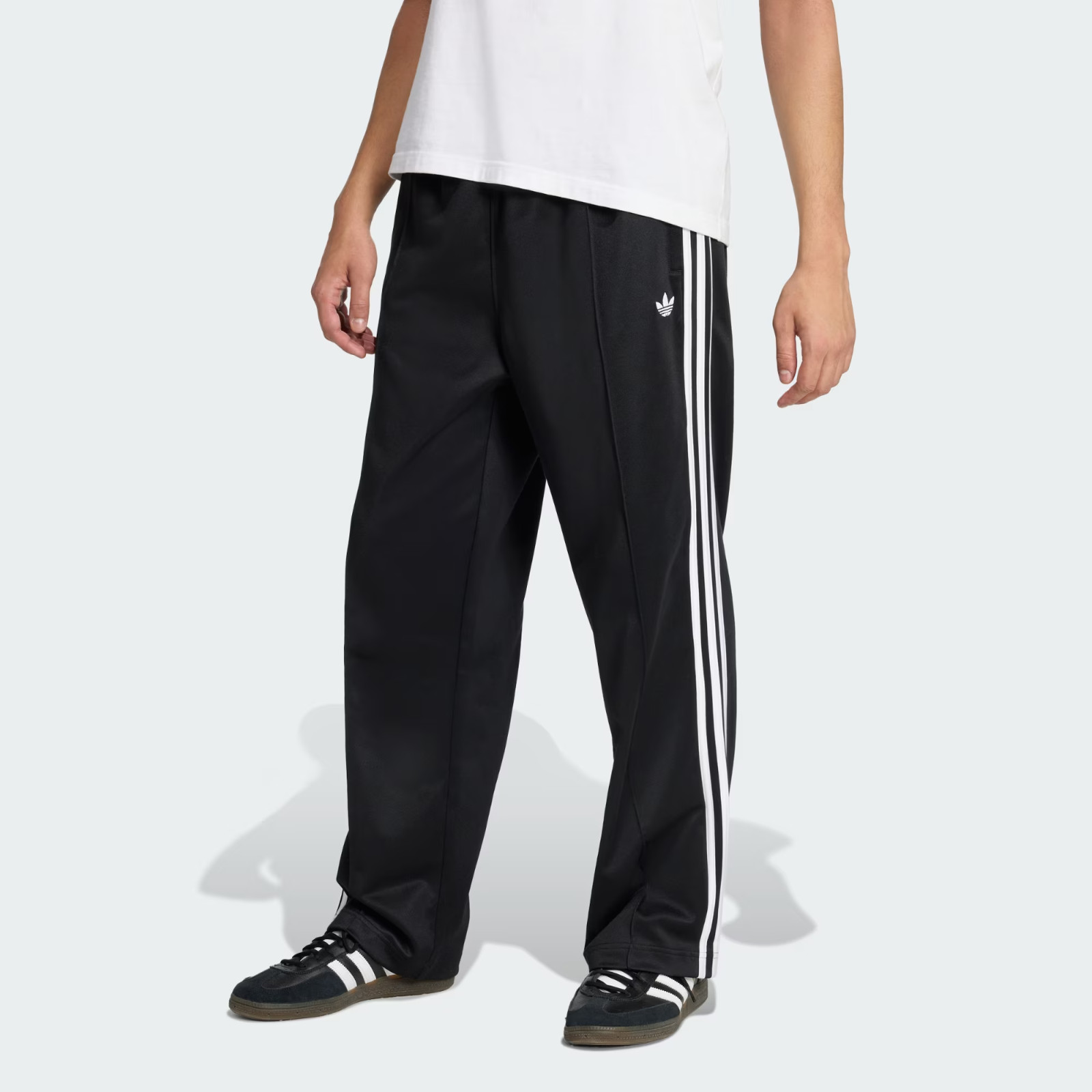 Adidas Originals Adicolor Black & White Tri Stripe Baggy Tra