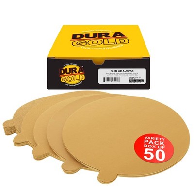 Dura-Gold Premium 80, 150, 220, 320, 400 Grit 6'' Gold PSA Variety Pack