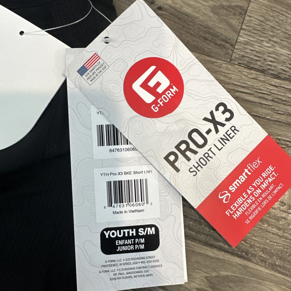 Новый в коробке G-Form молодежи Pro-X3 вкладыш велосипед шорты SZ S/M - Изображение 2 из 4