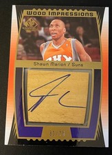 2004-05 SP Game Used Wood Impressions autograph auto Shawn Marion 31/75 Jersey #