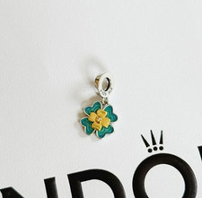 Pandora Sterling Silver 2025 Four Leaf Clover Lab-Grown Diamond Dangle Charm