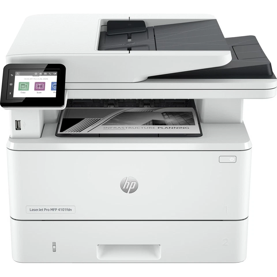 Hewlett Packard LaserJet Pro MFP 4101fdn Laser All-in-One Monochrome Printer - O