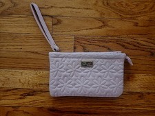 Betsey Johnson Luv Betsey Pink Flower Quilted Clutch Wristlet Blush