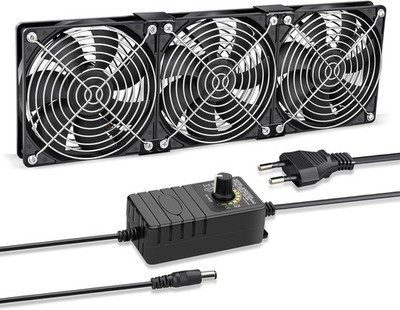 3x120mm PC-Fan 12V 220-240V Dual Ball