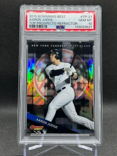 Aaron Judge 2015 Bowman's Best REFRACTOR PSA 10 Gem Mint Card #TP-21