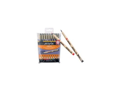 SAKURA Pinselstift PIGMA BRUSH, 9er Etui, farbig sortiert 1 bis 36 Stk SPARE 30%