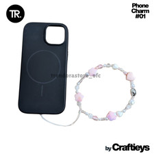 Handcraft Beaded Phone Charm Metal Strap Cute Trendy Accessory P01