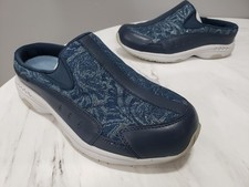 NEW Easy Spirit Women's Traveltime 304 Mule Medium Blue 420 Size 8.5 WW X-wide
