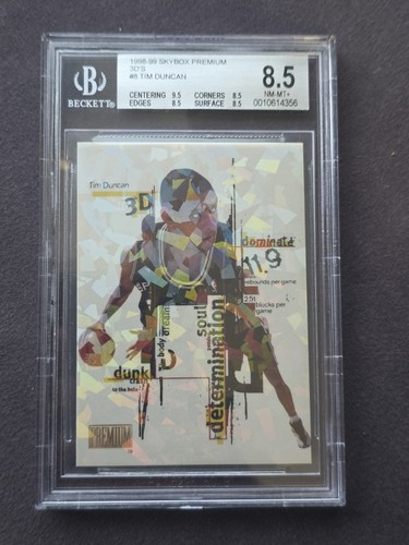 Tim Duncan 1998 Skybox Premium 3D's card