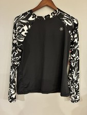 New Women's Hurley UPF 50 Long Sleeve Pull Over Rash Guard Swim Shirt sz XL