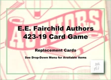 Vintage E.E. Fairchild Authors #423-19 Card Game Replacement Cards-Pick!