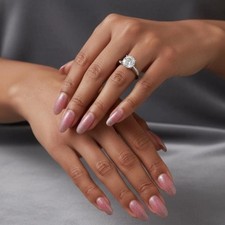 3 CT Round Brilliant Cut Moissanite Engagement Ring 925 Sterling Silver For Her