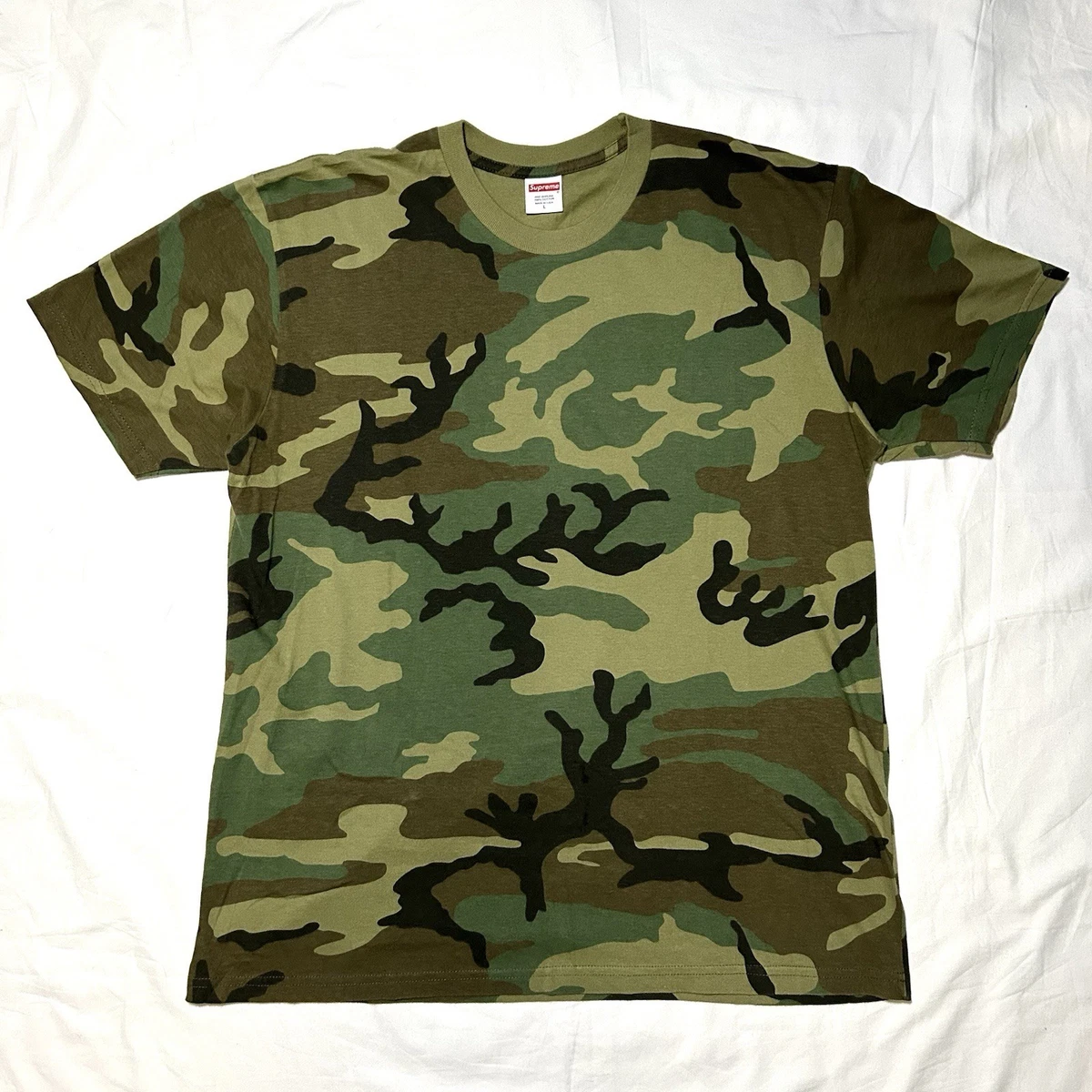 Supreme男式迷彩T恤| eBay