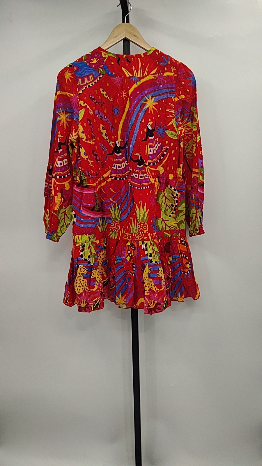 Farm Rio Magic Forest Mini Dress Basic Sleeved S-… - image 2