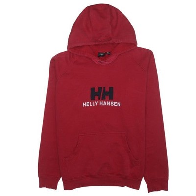 Helly Hansen Damen Rot XL Pullover Hoodie Sweatshirt Baumwolle Logo