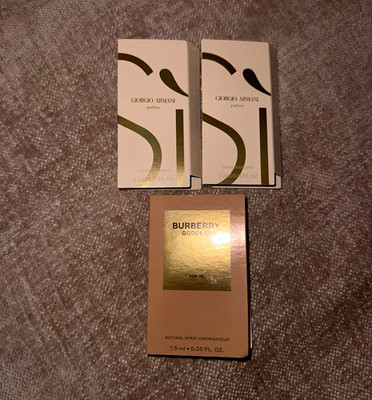 Giorgio Armani & Burberry Duftproben Phiole Set 3x 1,5ml (2+1)