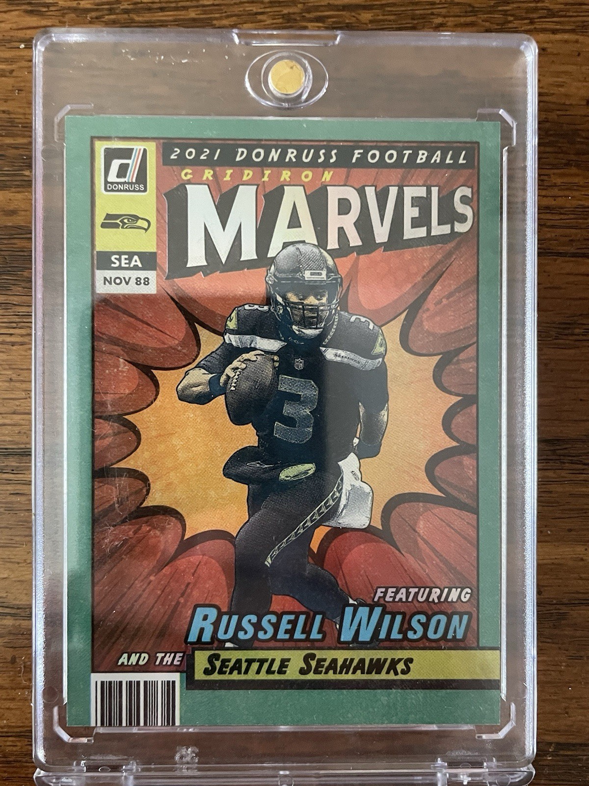 2021 DONRUSS GRIDIRON MARVELS #GM-RWI RUSSELL WILSON VERY RARE